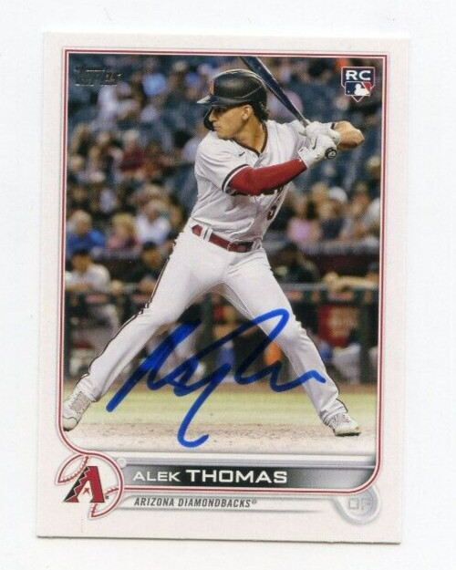 ALEK THOMAS SIGNED 2022 TOPPS BASEBALL CARD AUTO