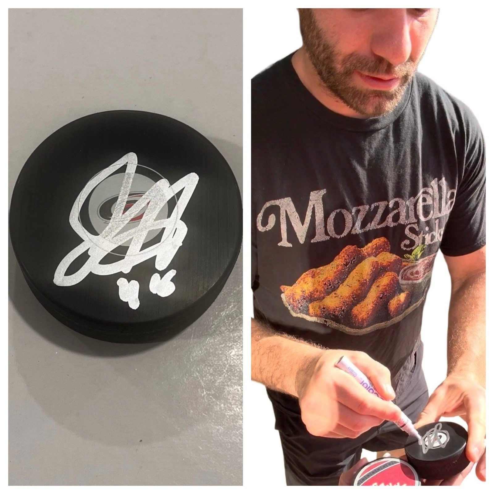 JORDAN MARTINOOK SIGNED CAROLINA HURRICANES HOCKEY PUCK W/ CASE COA