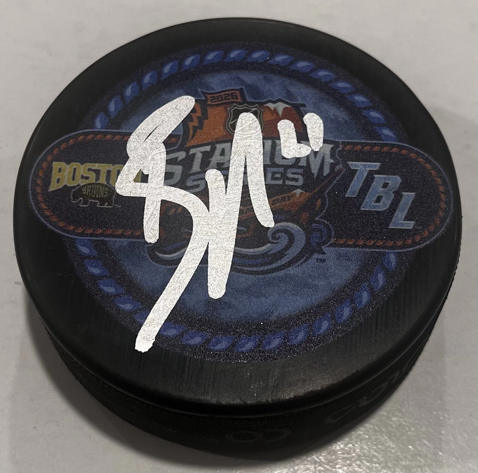 BRAYDEN POINT SIGNED TAMPA BAY LIGHTNING 2026 STADIUM SERIES PUCK W/ CASE COA