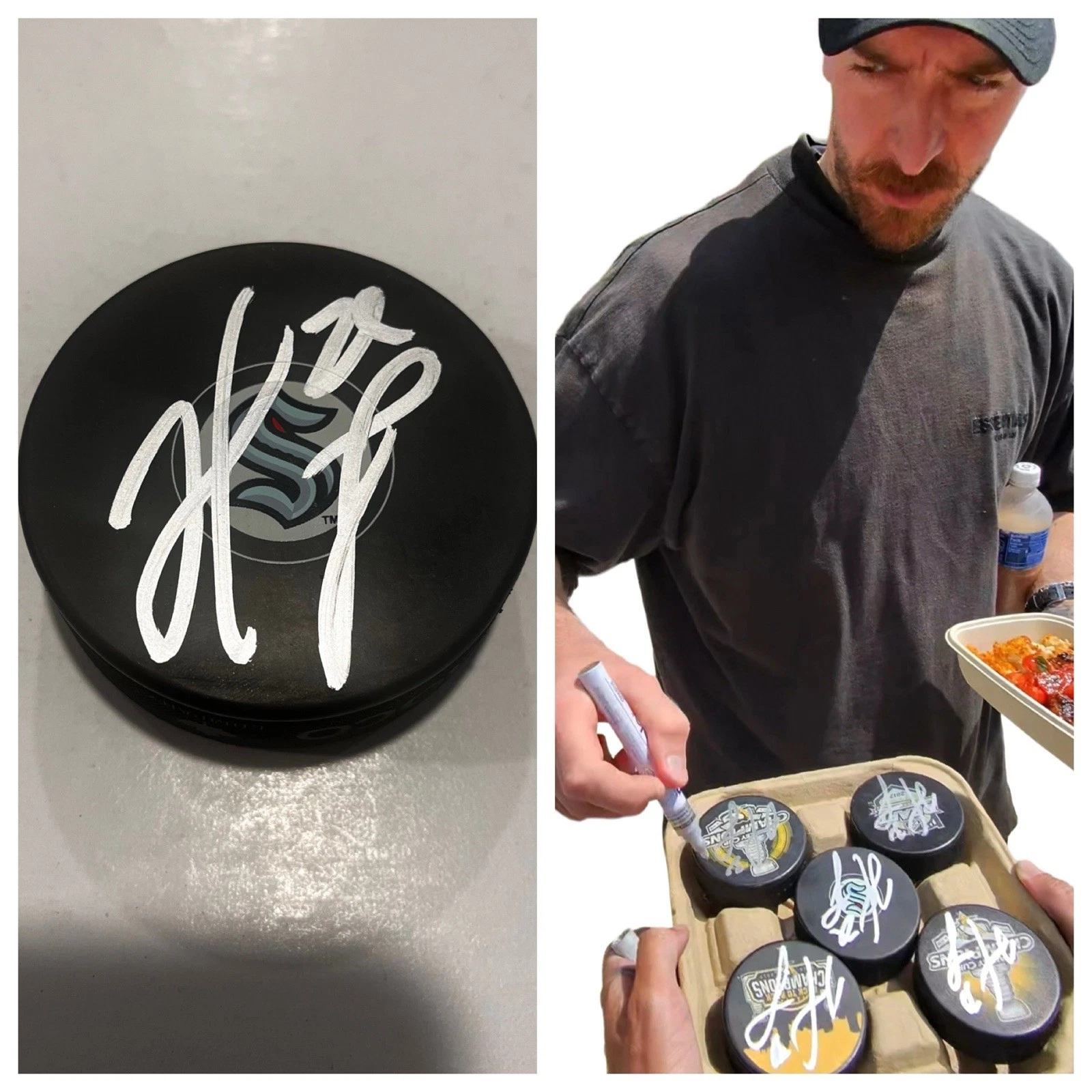 MATT MURRAY SIGNED SEATTLE KRAKEN HOCKEY PUCK W/ CASE COA