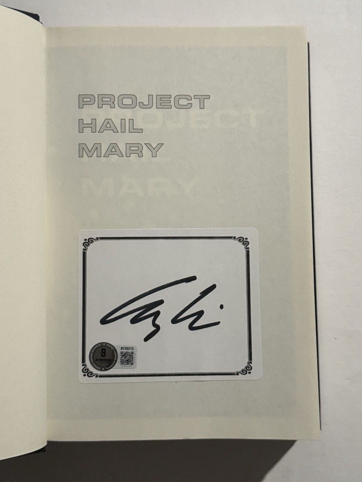 ANDY WEIR SIGNED PROJECT HAIL MARY BOOK 1st Edition/1st Print AUTOGRAPH BAS COA