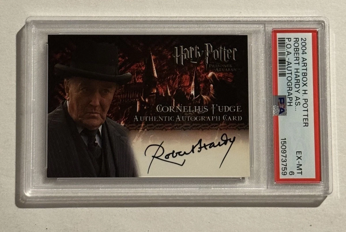 2004 ARTBOX HARRY POTTER POA ROBERT HARDY AUTO AUTOGRAPH CORNELIUS FUDGE PSA 6