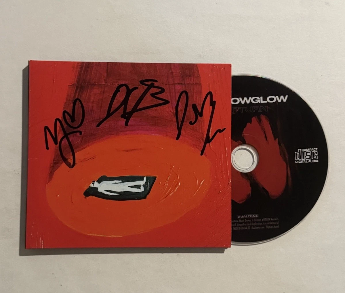 FLIPTURN BAND SIGNED SHADOWGLOW CD DILLON BASSE VERY RARE COA