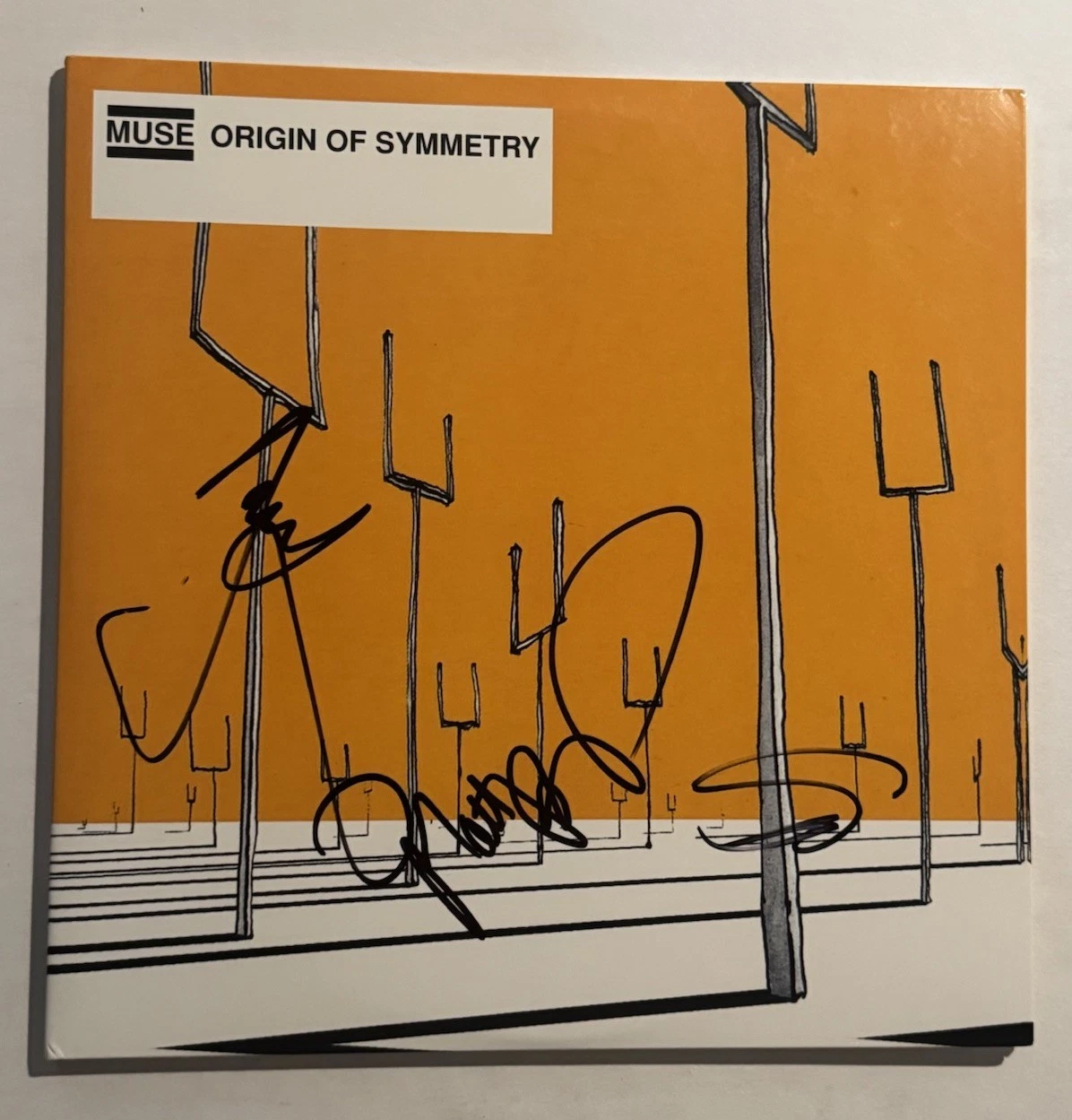 MUSE FULL BAND SIGNED VINYL ALBUM RECORD AUTOGRAPHED RARE MATT BELLAMY COA