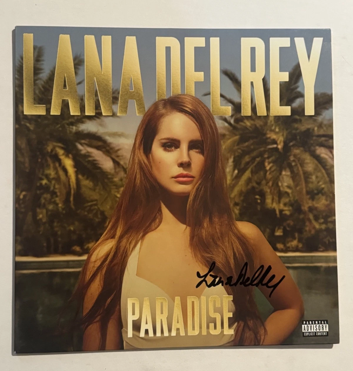 LANA DEL REY HAND SIGNED PARADISE LP VINYL RECORD ALBUM RARE COA