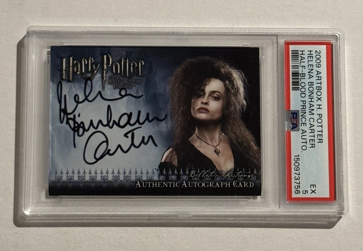 2009 Artbox Harry Potter HBP Helena Bonham Carter Auto Bellatrix Lestrange PSA 5