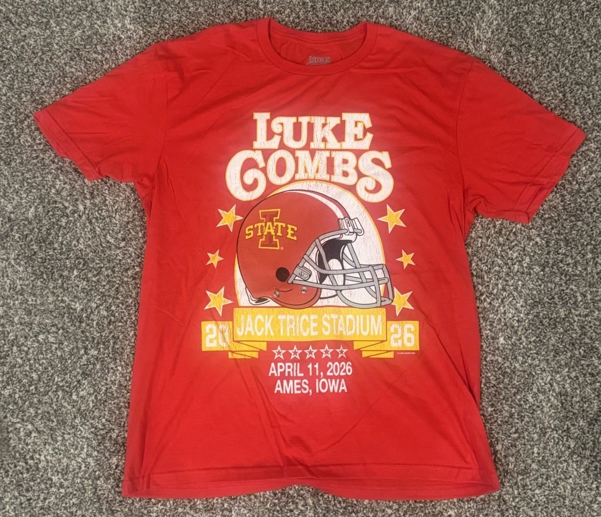 Luke Combs 2026 My Kind of Saturday Night ISU TShirt Jack Trice Stadium Large