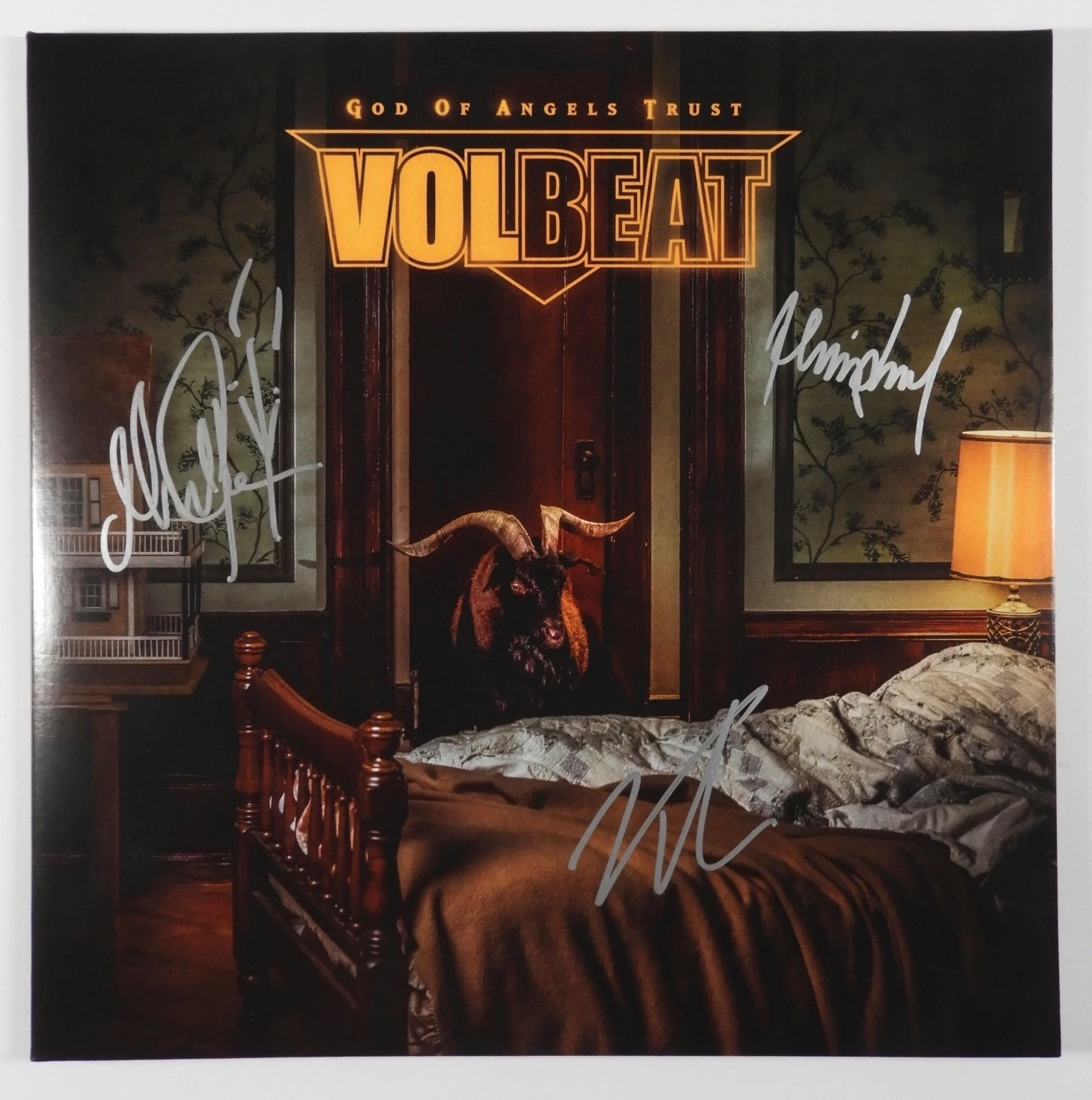 Volbeat JSA Signed Autograph Record Album Vinyl God Of Angels Trust
