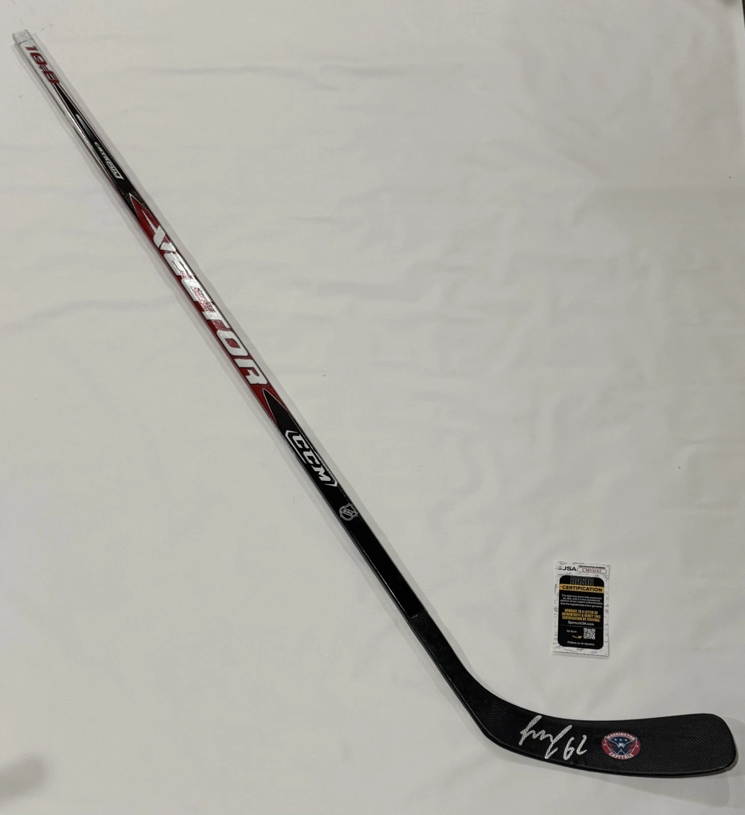 ILYA PROTAS SIGNED FULL SIZE HOCKEY STICK WASHINGTON CAPITALS JSA COA