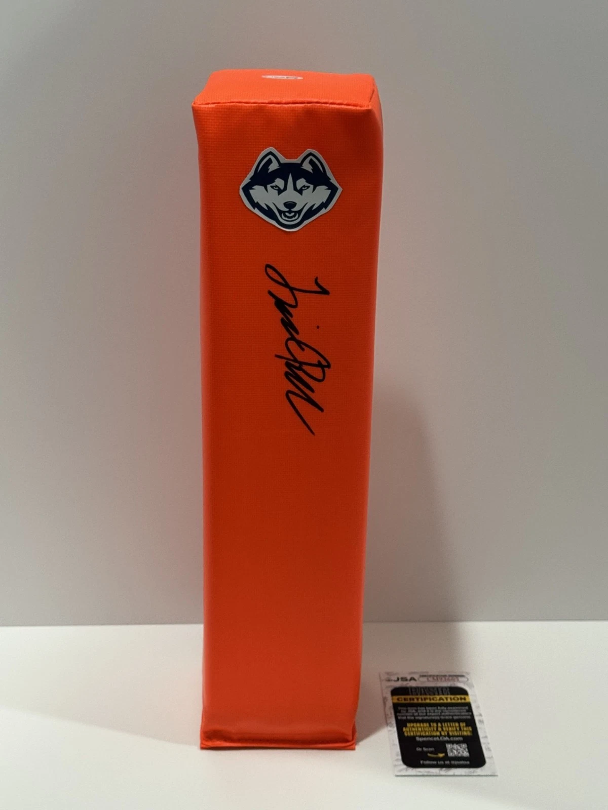 SKYLER BELL SIGNED TOUCHDOWN PYLON UCONN HUSKIES FOOTBALL NFL STAR JSA COA
