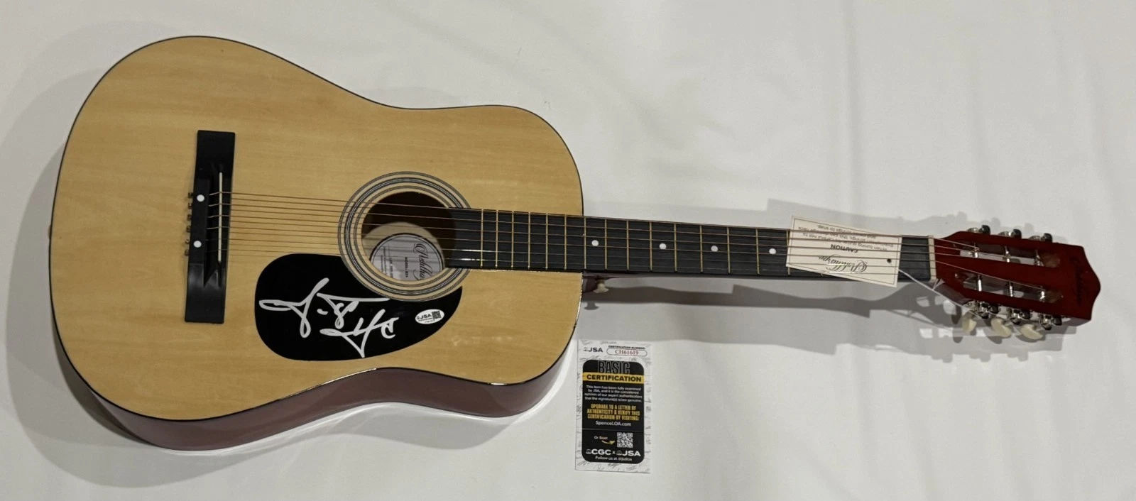 GARRETT HEDLUND SIGNED ACOUSTIC GUITAR COUNTRY STRONG TULSA KING JSA COA