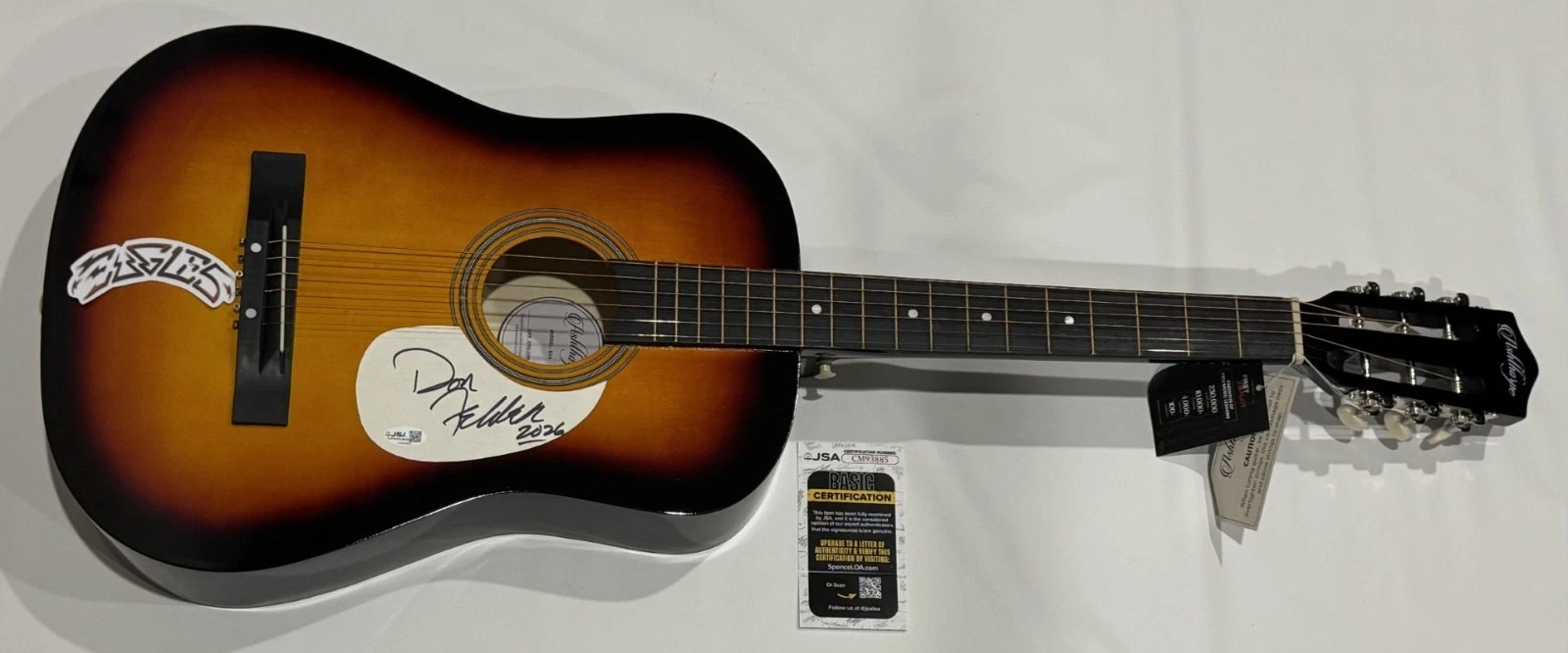 DON FELDER SIGNED SUNBURST ACOUSTIC GUITAR THE EAGLES JSA COA