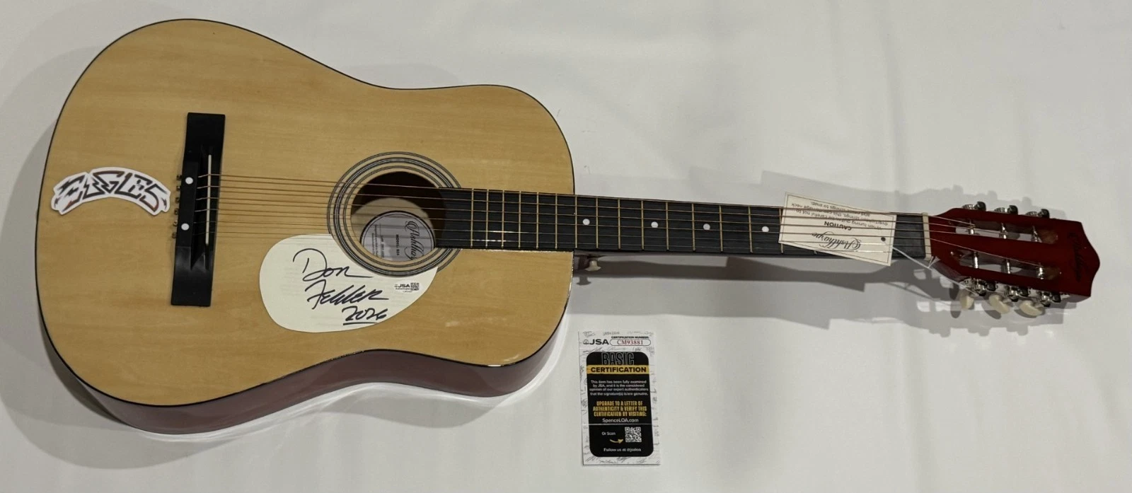 DON FELDER SIGNED NATURAL ACOUSTIC GUITAR THE EAGLES JSA COA