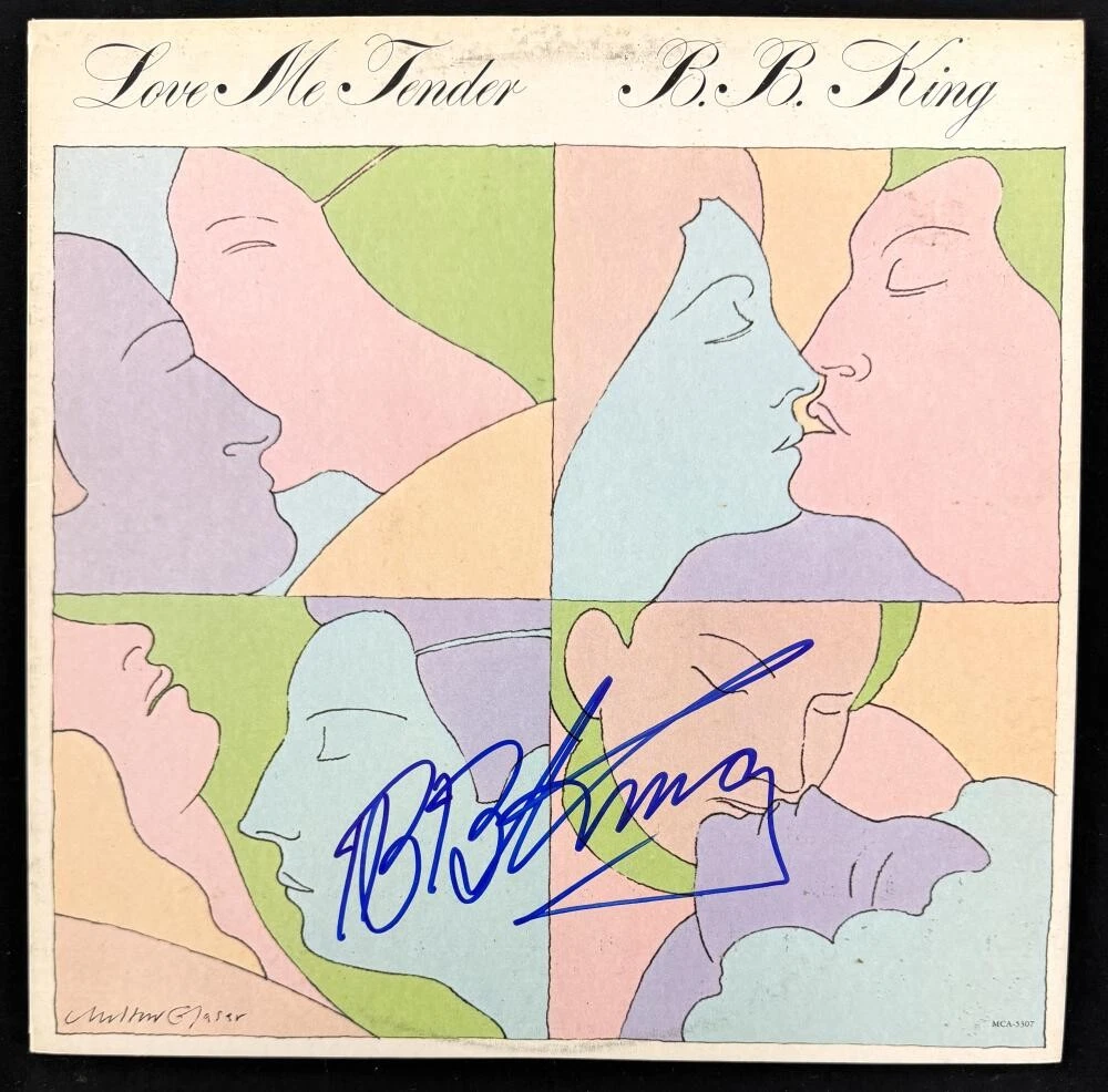 BB King Signed Autograph Album Vinyl Record LP - Love Me Tender w/ Beckett COA