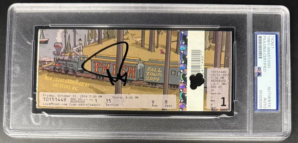 Trey Anastasio Phish Signed Autograph Halloween Chilling PTMB Ticket PSA/DNA COA