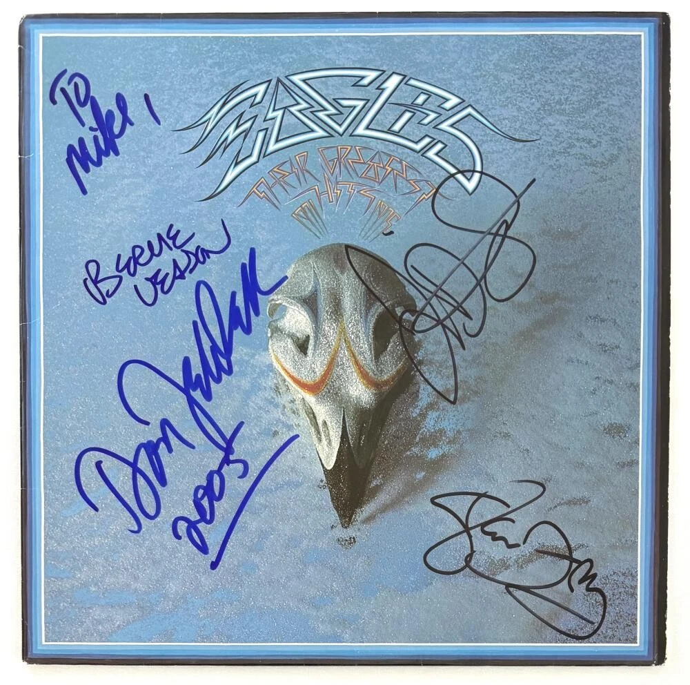 Eagles Band Signed Autograph Greatest Hits Album - Don Felder Glenn Frey +2 JSA
