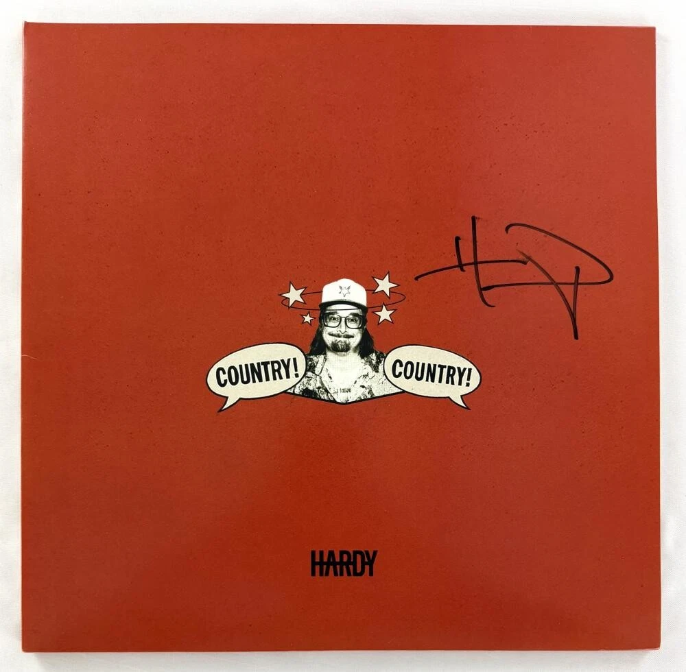 Hardy Signed Autograph Album Vinyl Record LP - Country! Country! w/ JSA COA