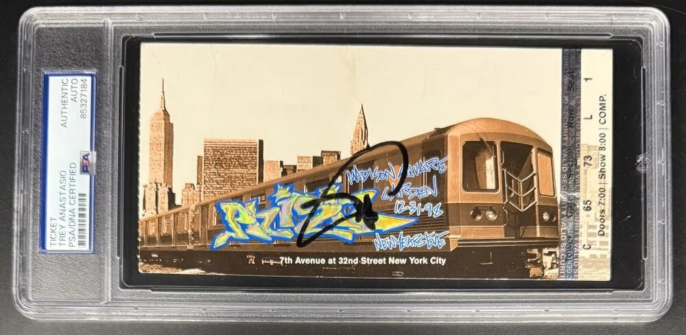 Trey Anastasio Phish Signed Autograph New Years 1998 NY Ticket PSA/DNA PTBM COA