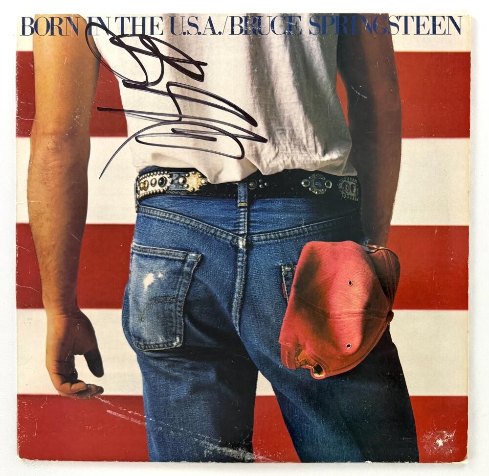 Bruce Springsteen Signed Autograph Born in the USA Album Vinyl Record w/ JSA COA