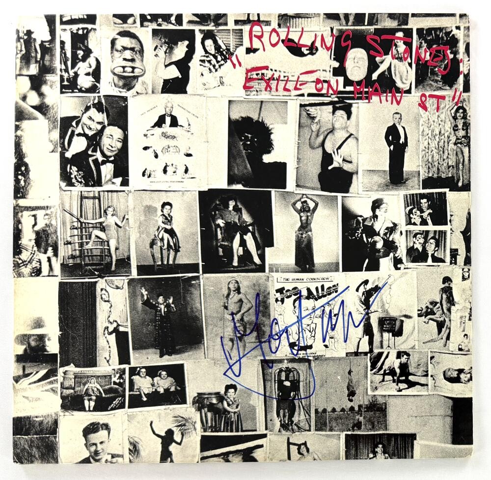 Mick Jagger Rolling Stones Signed Autograph Exile on Main St Record LP - JSA COA