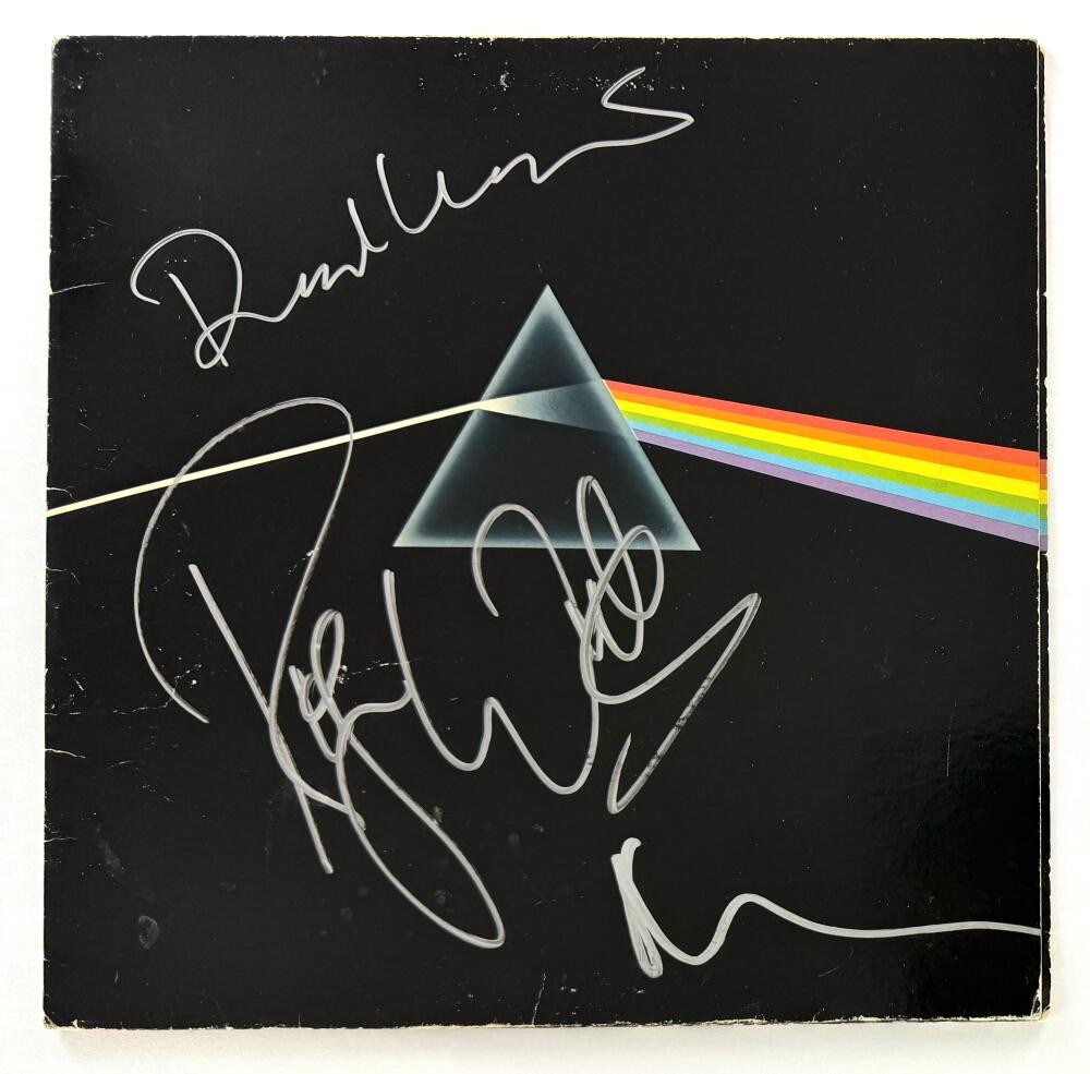 Roger Waters Richard Wright Nick Mason Signed Pink Floyd Dark Side Album JSA COA