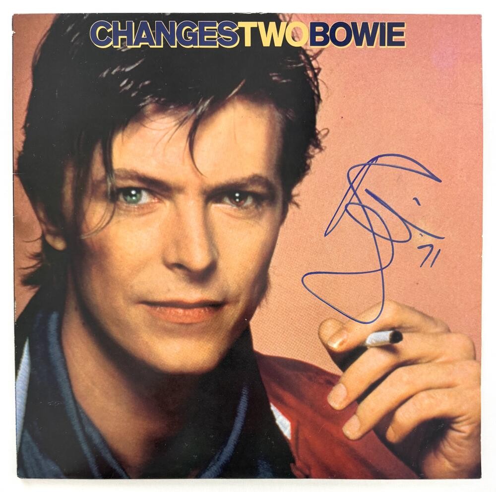 David Bowie Signed Autograph Changes Two Album Vinyl Record LP w/ JSA COA