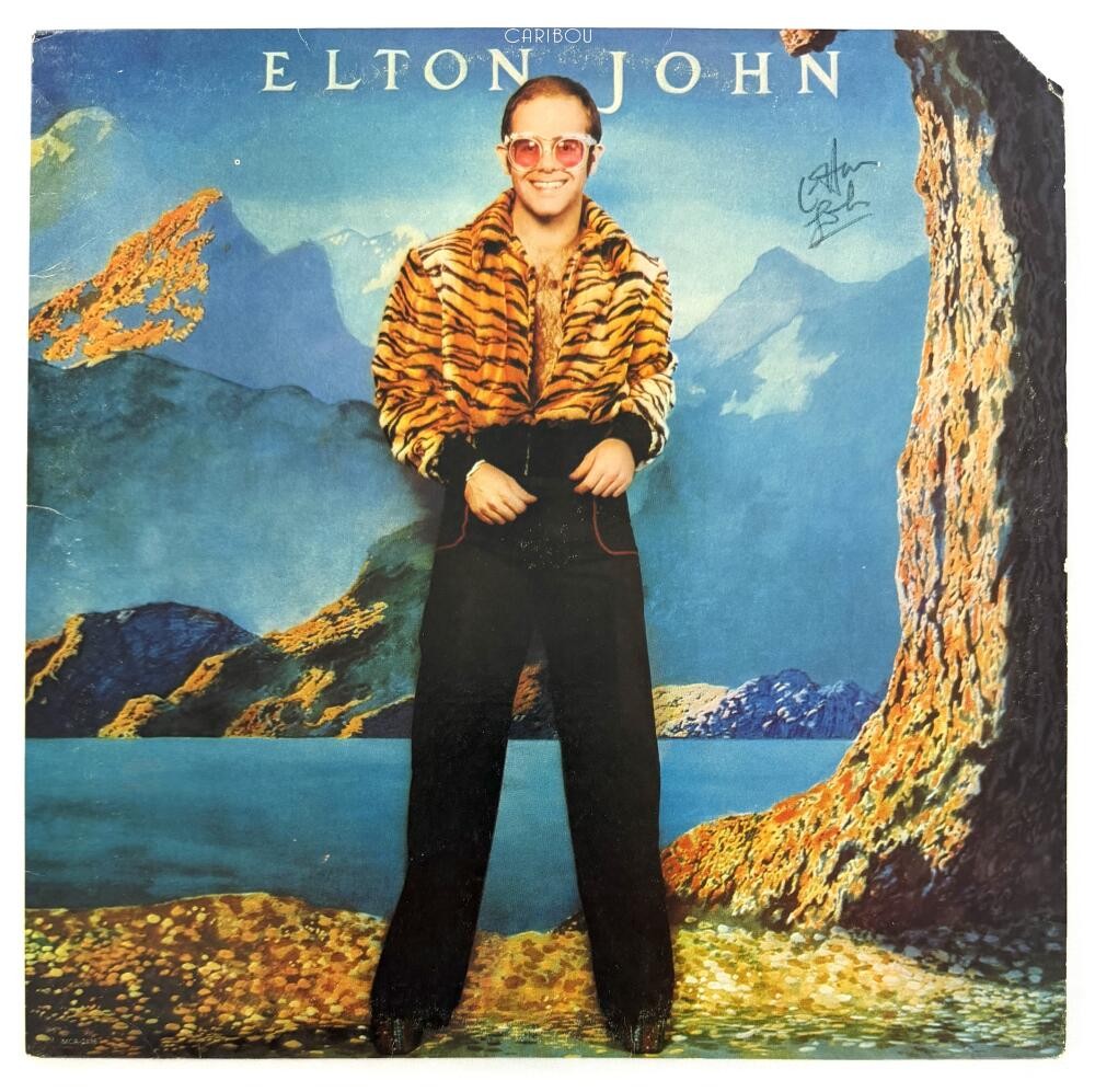 Elton John Signed Autograph Caribou Album Record - Full Vintage Signature!  JSA