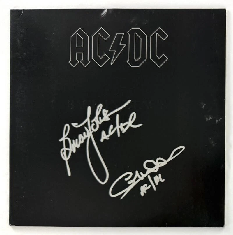 Brian Johnson & Cliff Williams Signed Autograph AC/DC Album Record - Beckett COA