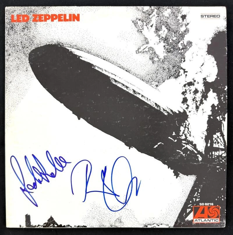 Robert Plant John Paul Jones Signed Autograph Led Zeppelin Album Record Beckett
