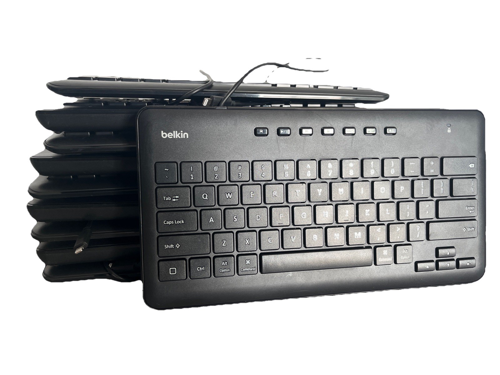 Lot of 11 Black Belkin Wired Lightning Keyboard for iPad/iOS