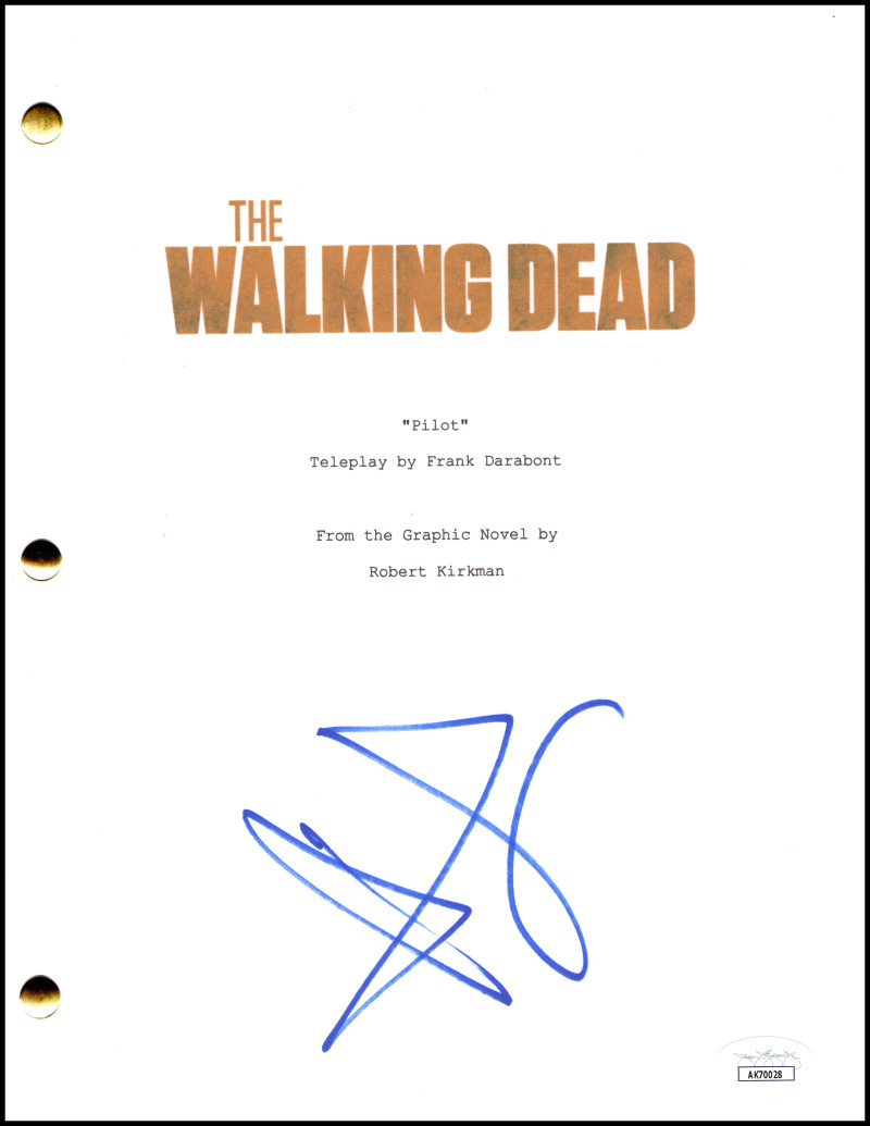 Andrew Lincoln Signed Autograph The Walking Dead Pilot Script Screenplay JSA COA