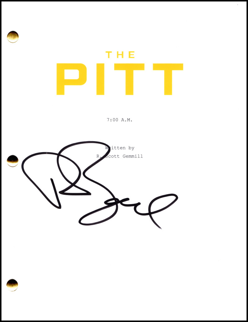 Patrick Ball Signed Autograph The Pitt Pilot Script Screenplay  Dr Frank Langdon