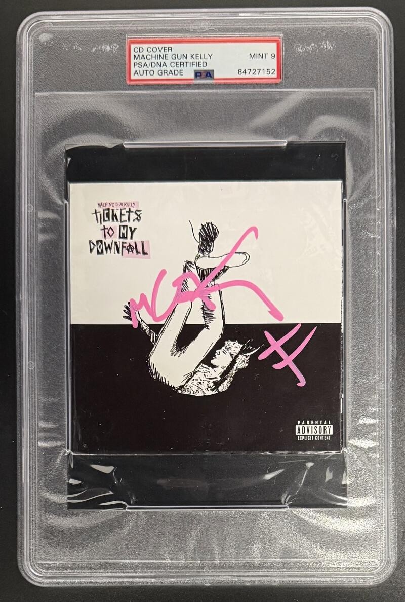 MGK Machine Gun Kelly Signed Autograph PSA/DNA Tickets Downfall CD Cover MINT 9