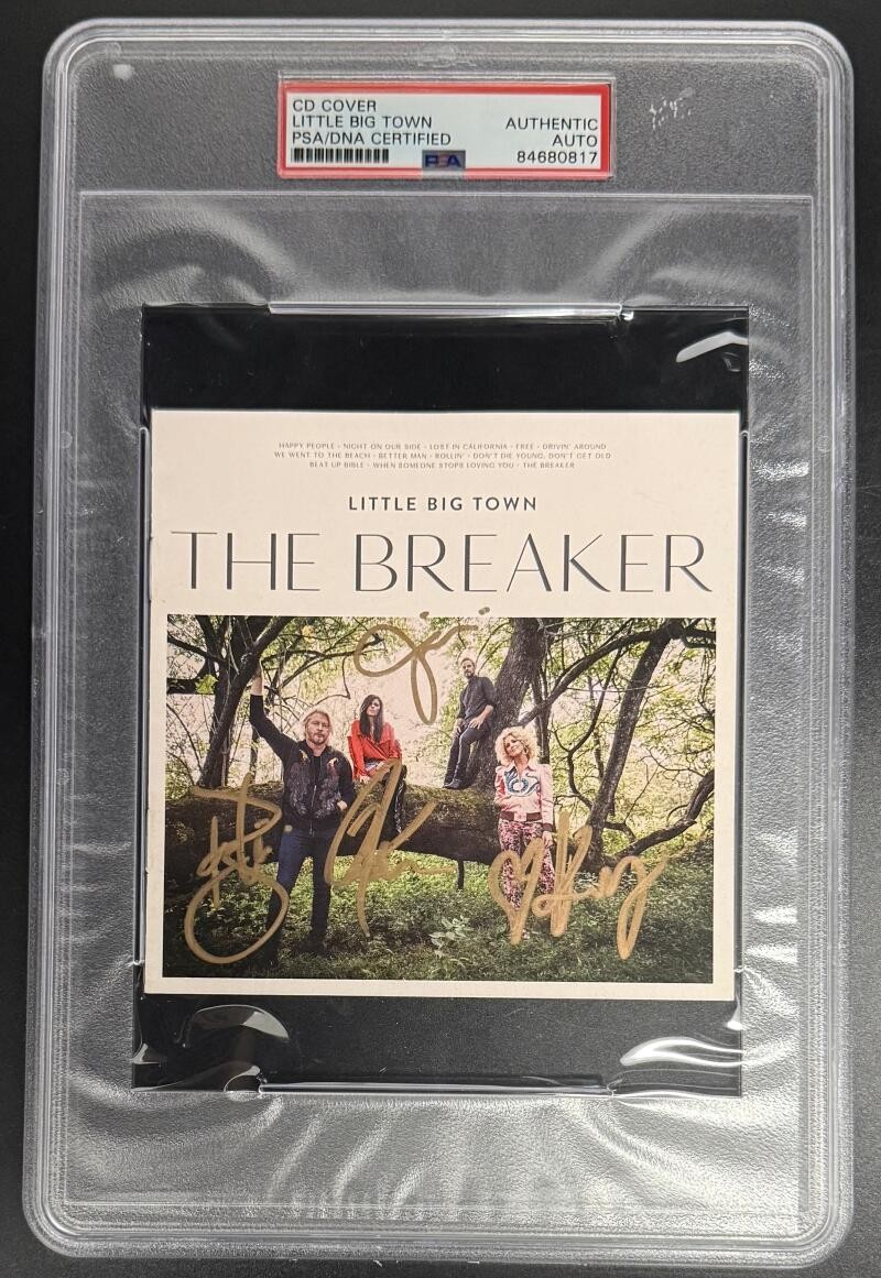 Little Big Town Signed Autograph PSA/DNA Slabbed The Breaker CD Cover COA Rare