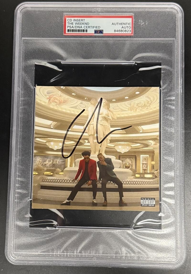 The Weeknd Signed Autograph PSA/DNA Slabbed Starboy After Hours CD Cover COA A