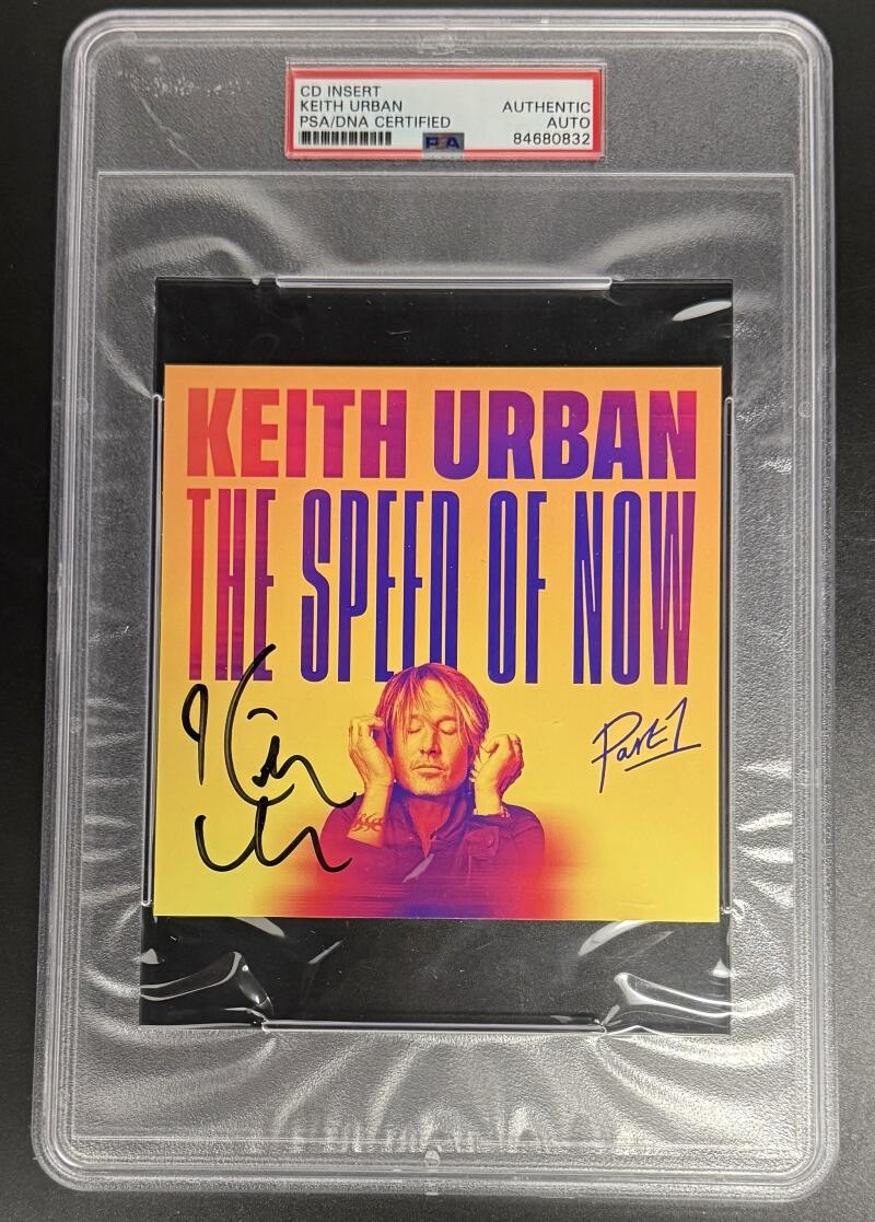 Keith Urban Signed Autograph PSA/DNA Slabbed The Speed Of Now CD Cover COA A
