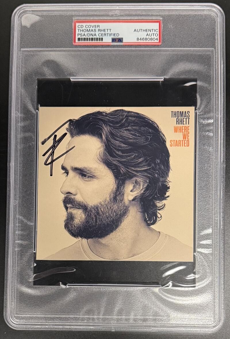 Thomas Rhett Signed Autograph PSA/DNA Slabbed Where We Started CD Cover COA B