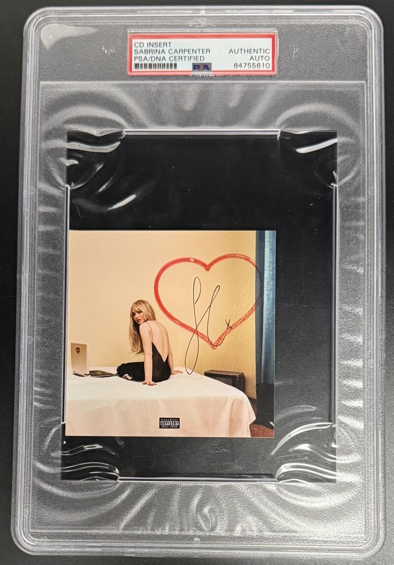 Sabrina Carpenter Signed Autograph PSA/DNA Emails I Can't Send CD Cover Slab A
