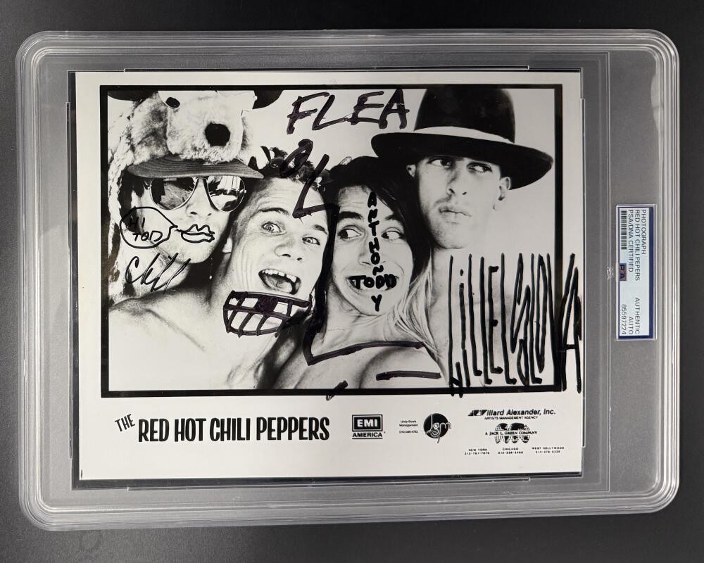 Red Hot Chili Peppers Signed Autograph Slovak Kiedis PSA/DNA COA Slab 8x10 Photo