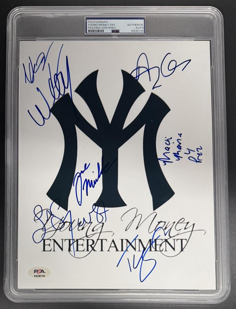 Young Money Signed Autograph Drake Lil Wayne Minaj PSA/DNA COA Slab 8x10 Photo