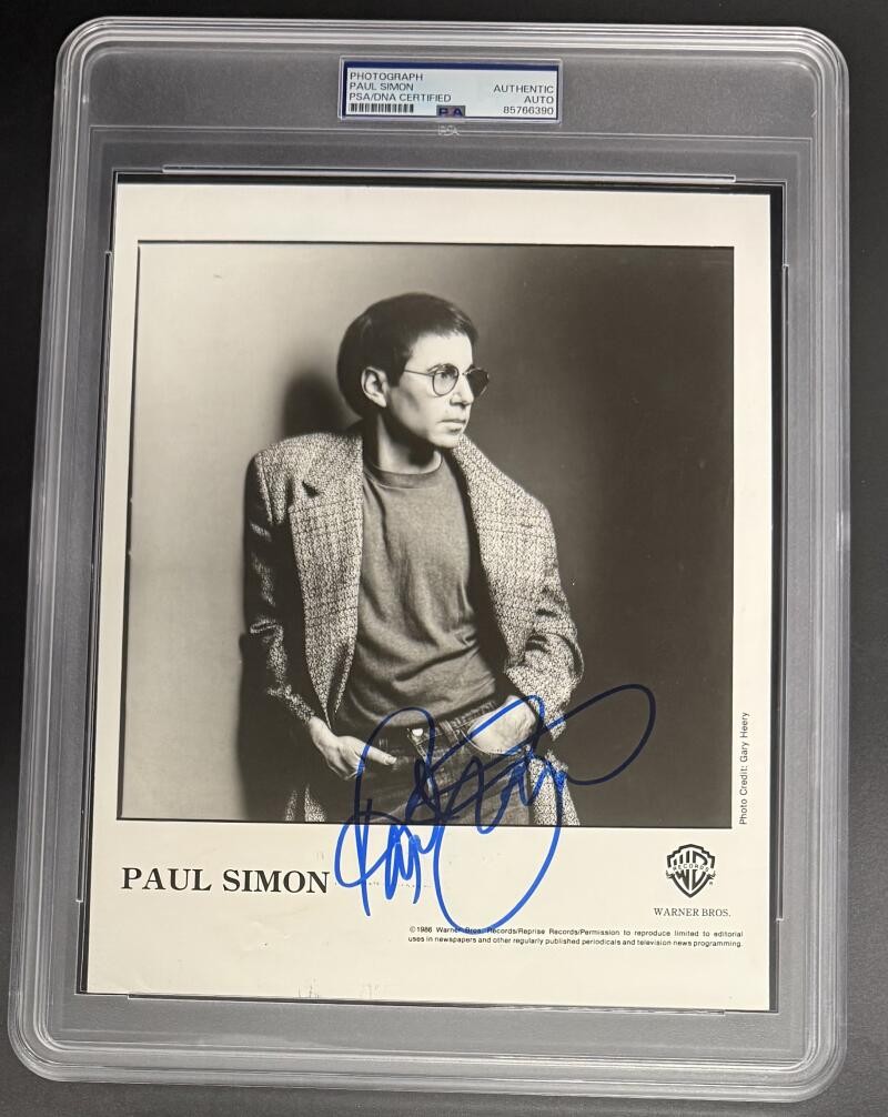 Paul Simon Signed Autograph Rare Original Promo PSA/DNA 8x10 COA Slabbed Photo