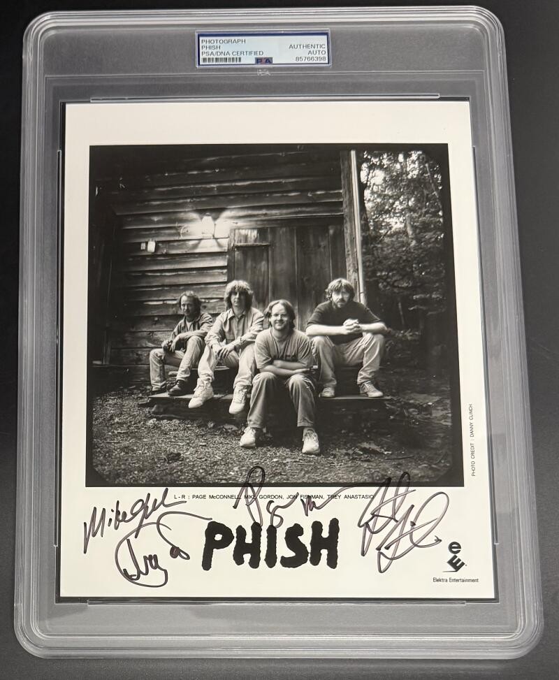 Phish Signed Autograph Original Full Band PSA/DNA 8x10 COA Slabbed Photo Trey B