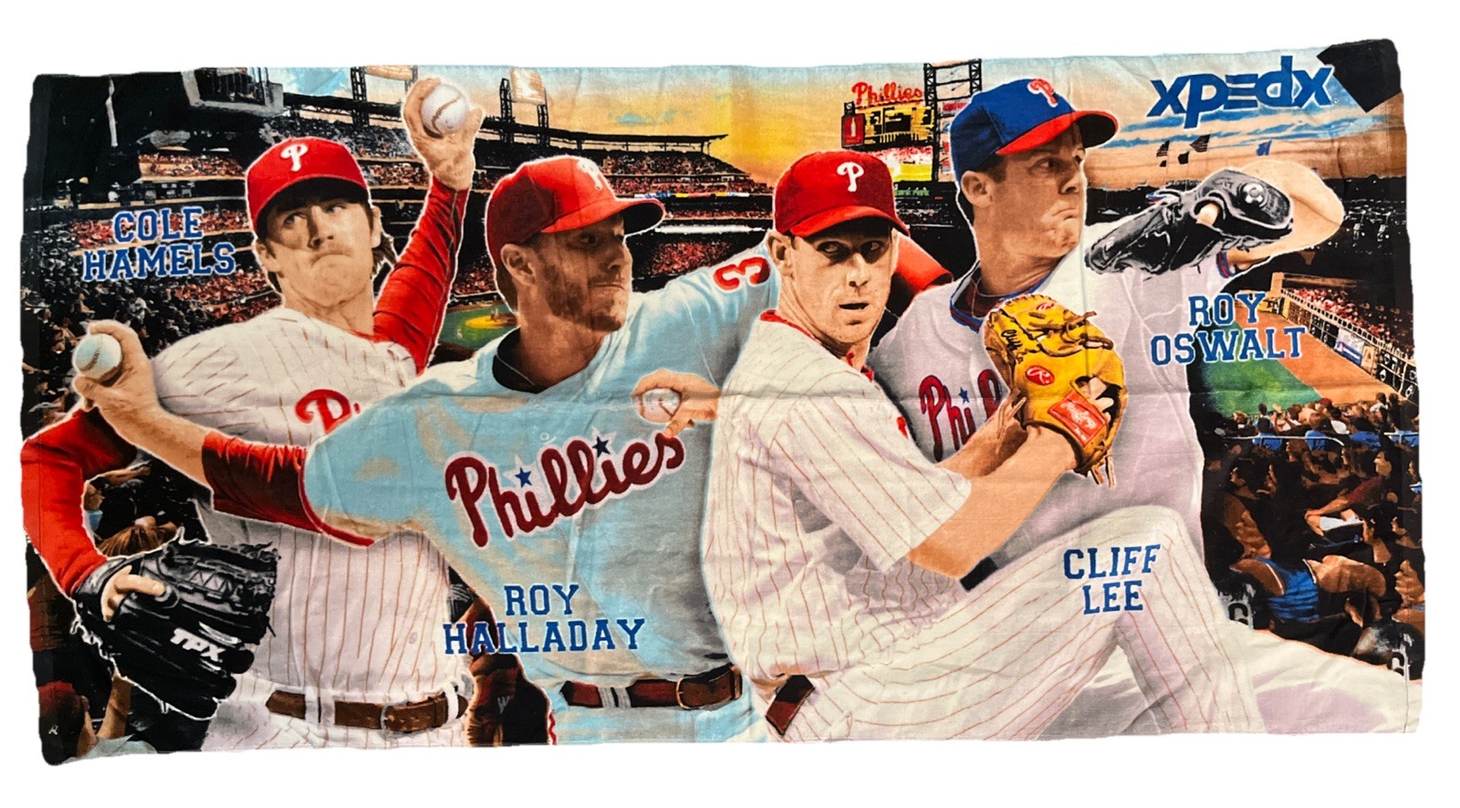 Philadelphia Phillies 4 Aces Beach Towel Hamels Halladay Lee Oswalt 58