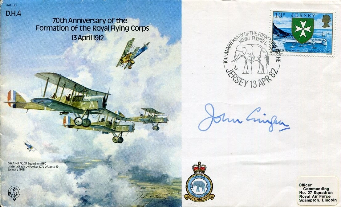 Air Chief Marshal John Gingell The Black Rod RAF WWII War Signed Autograph