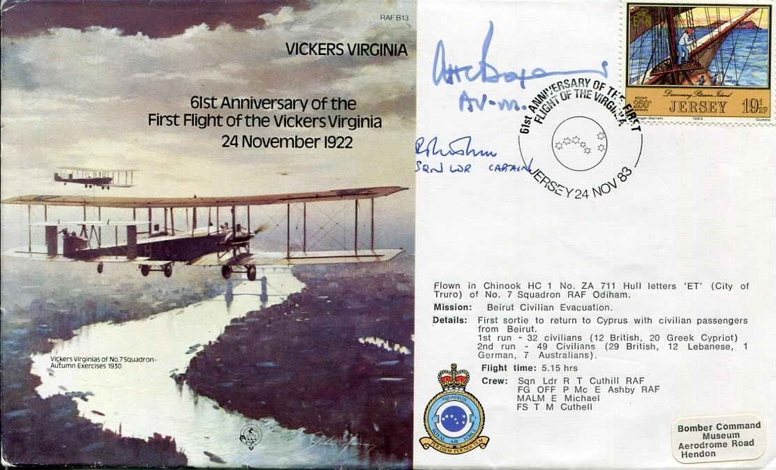 Air Vice Marshal Alan Boxer Sq L R T Cuthill RAF Pilot WWII War Signed Autograph