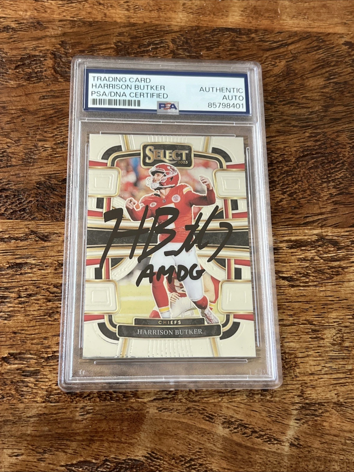Harrison Butker IP Signed Panini Select Card PSA DNA Coa Slab Chiefs Autographed