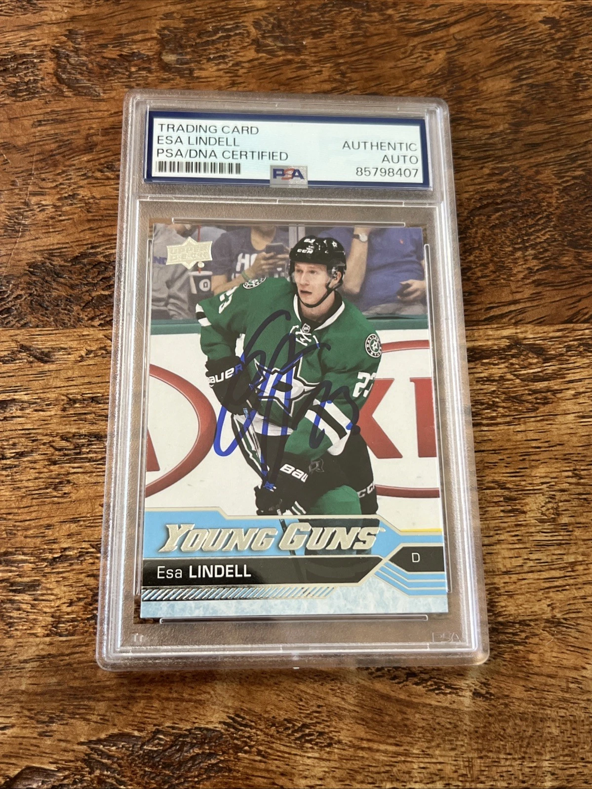 Esa Lindell IP Signed UD Young Guns Card Psa Dna Slab Stars Autographed