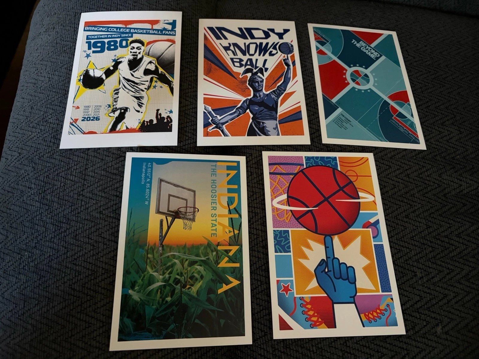 5 Post Card Lot 2026 Indianapolis Final Four Michigan Wins Over UConn