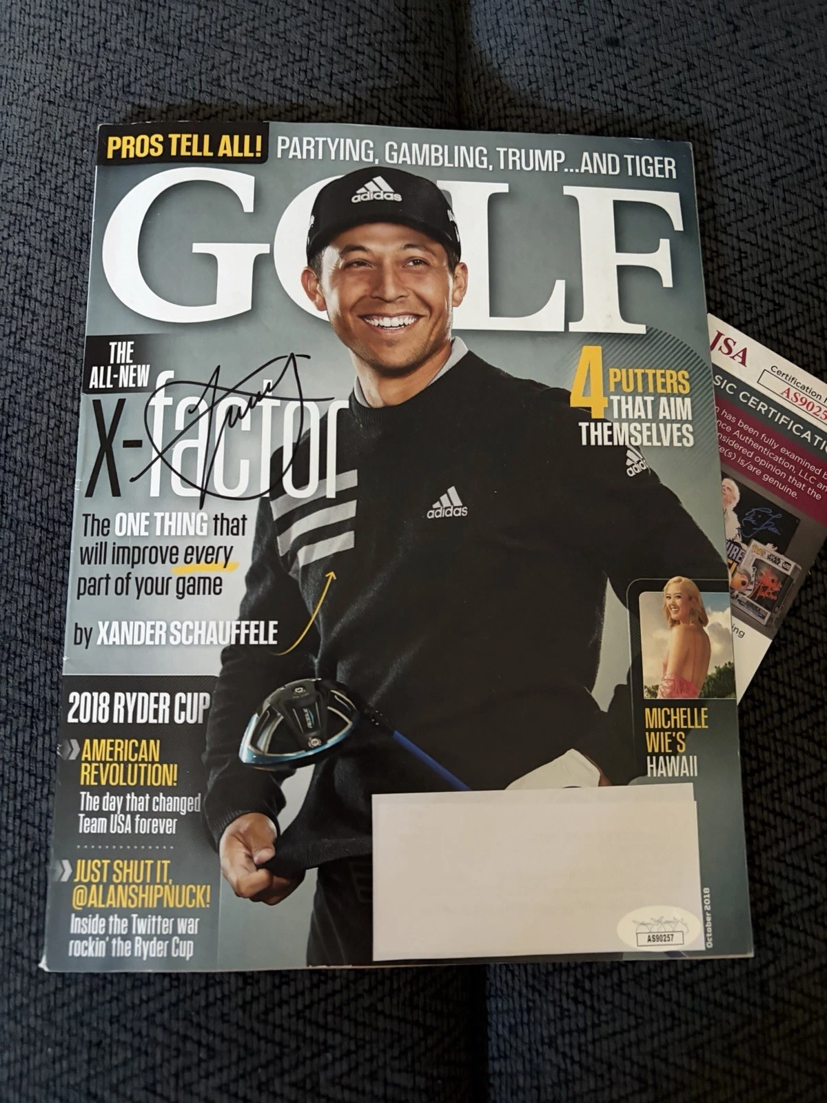 Xander Schauffele Autographed Magazine Signed PGA Golf JSA Authentication COA