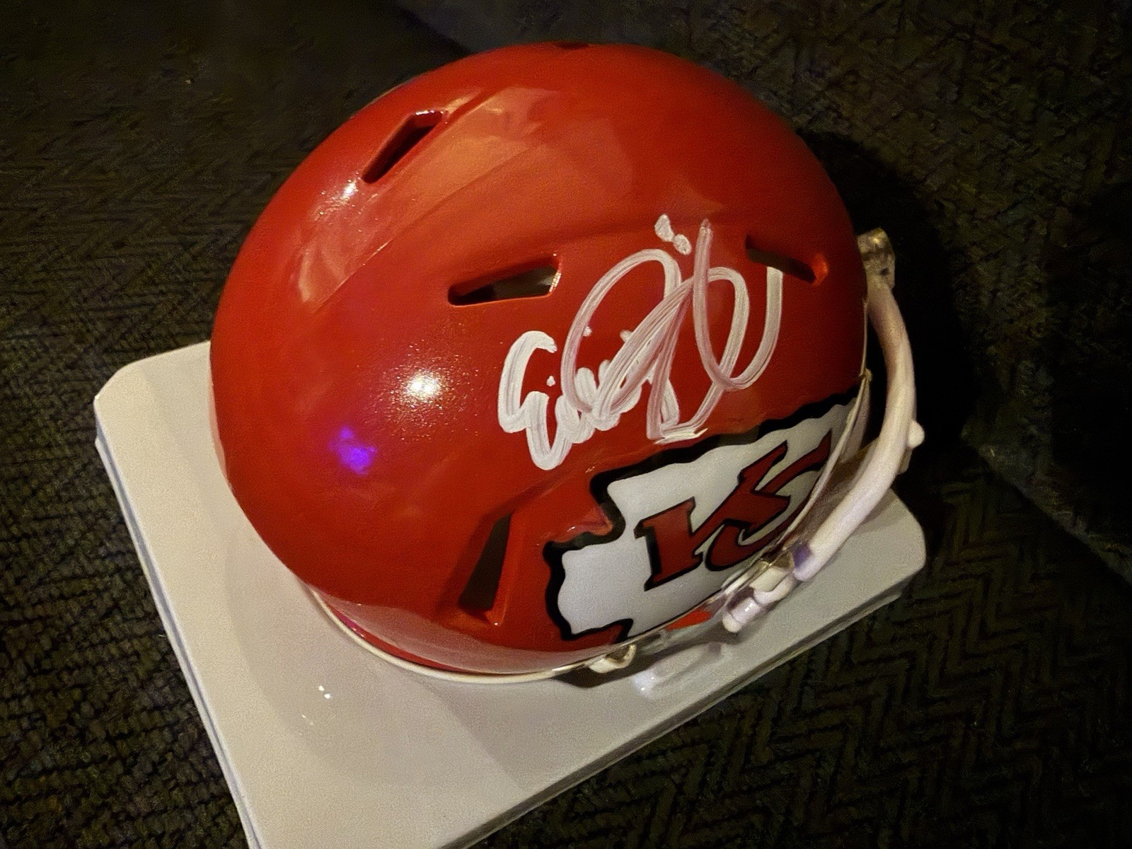 Eric Bienemy Signed Kansas City Chiefs Mini Helmet Autographed